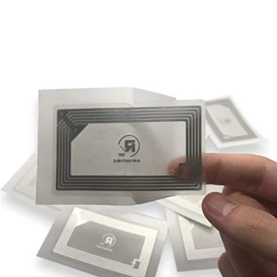 Image of 10 x NFC Tags NXP Chip NTAG213 144 Bytes Memory Extra Wide Antenna self adhesive labels transparent High Scan Strength with Ultra Slim Design Strong Glue