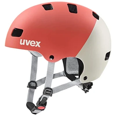 Image of uvex Kid 3 cc Sturdy Kids Bike Helmet for Children Individual Fit Optimized Ventilation Grapefruit Sand Matt 55 58 cm