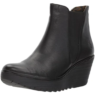 Image of Yoss Mousse Leather Women&#039;s Wedge Heel Chelsea Boots