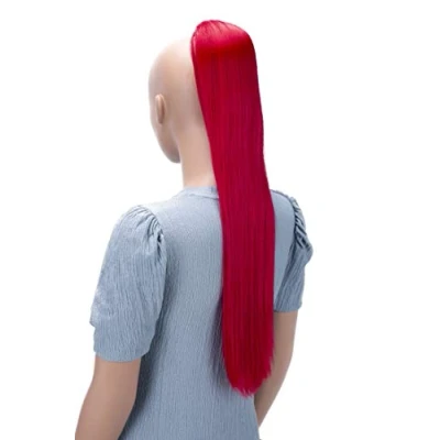 Image of CAISHA 26&quot; Hairpiece Ponytail Long Hair Extension Drawstring Straight Red PH616
