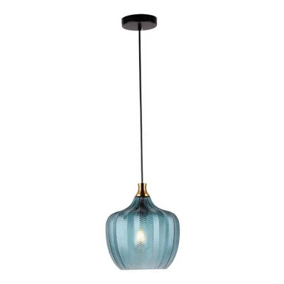 Image of Polis Dome Ceiling Pendant Light Glass 1x E27 Max 40W