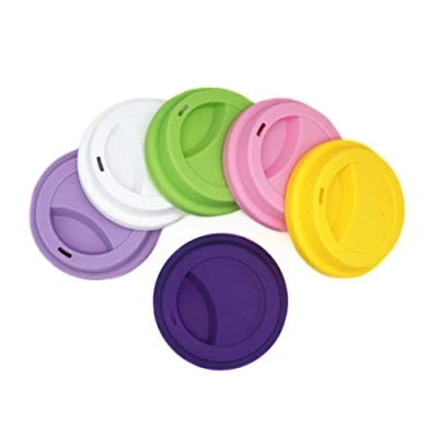 Image of Pack of 6 Reusable Leak Proof Silicone Lids Assorted Colours