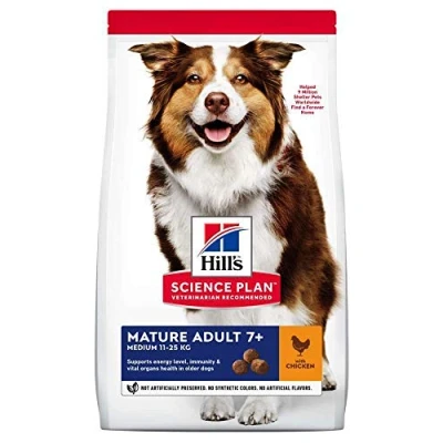 Image of Hill&#039;s Science Plan Canine Senior Chicken Medium Breed Dry Mix 12 kg