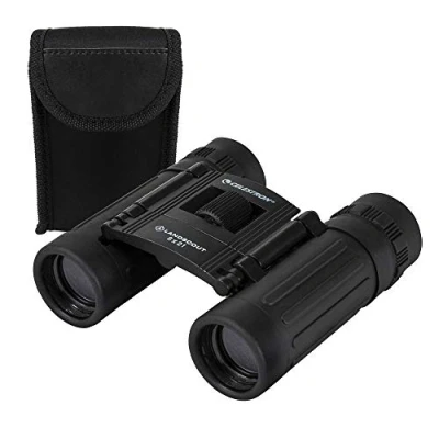 Image of Celestron 72350 LandScout 8x21mm Water Resistant Roof Prism Binoculars with Rubber Grip Surface, Coated Lens, K9 Optical Glass, Neck Strap and Soft Carry Case, Black
