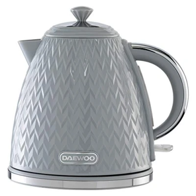 Image of Daewoo Argyle Collection, 1.7L, Electric Kettle With Removable Lid And Filter For An Easy Clean, Auto Shut Off Power Indicator Safety, Grey