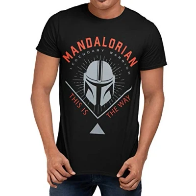 Image of Star Wars Mens T Shirt The Mandalorian Black XX Large