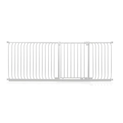 Image of Safetots Elite Pressure Safety Gate, 216cm 225cm, Matt White, Fit Stair Baby Gate for Doors Hallways and Spaces, Barrier, Easy Installation