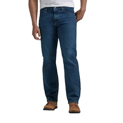 Image of Wrangler Authentics Men&#039;s Classic 5 Pocket Relaxed Fit Jean, Military Blue Flex, 32W x 36L