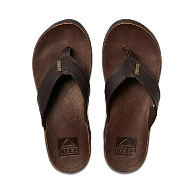Image of Reef JBAY Tbar sandals, Men&#039;s, Size: 6, Dark brown Leather