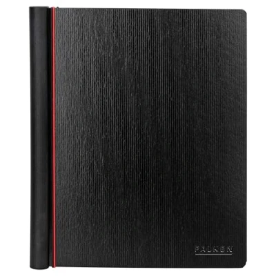 Image of Falken Gloria Choir Folder with Ergonomic Handle Extremely Light Made of high Quality Board Elegant Embossing Ring Mechanism 4 Elastic Bands 2 Pockets Inside DIN A4 Music