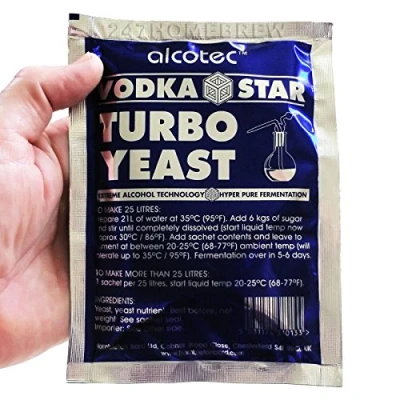 Image of 3X Alcotec Vodka Star Turbo Yeast Packets for Extreme Purity Homebrew Wash