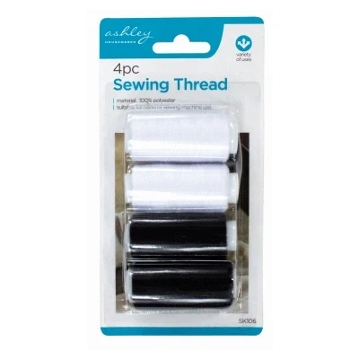 Image of Sewing Thread Set 4 x 360M Black/White By Ashley