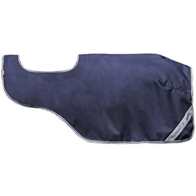 Image of LeMieux Arika Horse Exercise Sheet in Navy Waterproof Equestrian Rug with Classic Cut, Reflective Panels, Rear Soft Cord and Filet Strap X Large