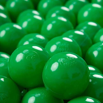 Image of KiddyMoon 100 ∅ 7Cm/2.75In Soft Plastic Play Balls For Children Colourful Certified Made In EU, Green