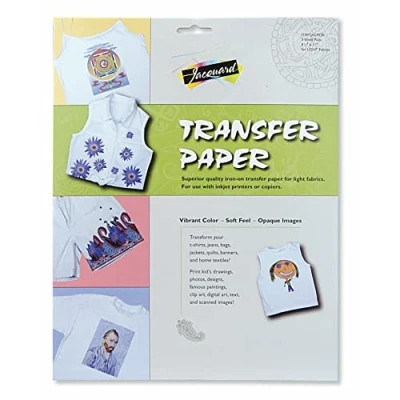 Image of Jacquard Iron On Transfer Paper for Light Fabrics 3pk