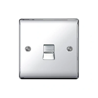 Image of BG Nexus Metal Single Telephone Socket,Master,Polished Chrome Finish