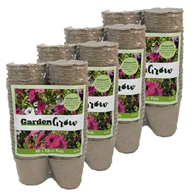Image of Thompson &amp; Morgan Grow kit Biodegradable Plant Fibre Seed Pots for Seeds, Seedlings Cuttings, An Eco friendly Alternative to Plastic (192)
