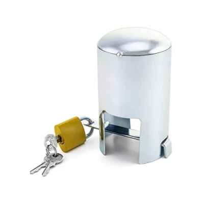 Image of QWORK® Outdoor Tap Lock System, Garden Faucet Anti Theft and Water Saving Cover Galvanized Iron