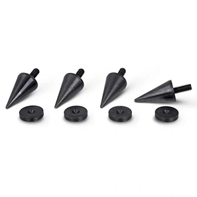 Image of PrecisionGeek Speakers Spikes and Pads Set, Black Steel Oxidised, Big Speaker Spike M8 with 20mm diameter Cone Slim