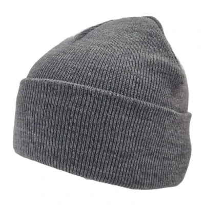 Image of Beanie Hat Plain Grey Soft Comfortable Casual for Men Women Warm Knitted Winter Woolly Skully Ski Headwear