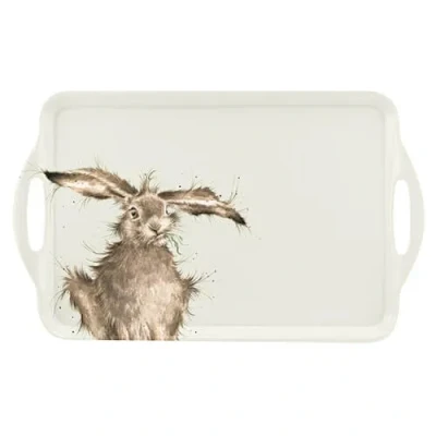 Image of Wrendale Designs &#039;Hare Brained&#039; hare Large Handled Tray