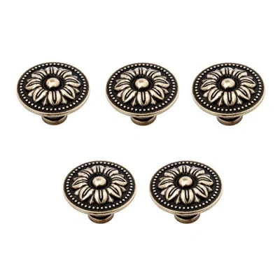Image of Mgoodoo Knobs Door Handle Furniture Pull 5Pcs for Kitchen Cabinets Cupboard Closet Farmhouse Nordic Simple Style Vintage Antique Bronze 36MM