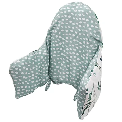 Image of Longgouk Cushion for High Chair, Chair Pad IKEA Antilop Highchair, Seat Pad, Built in Inflatable Cushion, Soft and Comfortable, Baby Sitting More Comfortable (Fresh Leaves)
