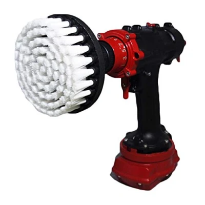 Image of Kornely™ Premium Drill Brush, Extra Soft, White 13cm. Professional Power Scrubber. Doesn&#039;t Scratch Surfaces. Suitable for Carpet, Leather, Upholstery, Furniture, car Interior, Glass Cleaning