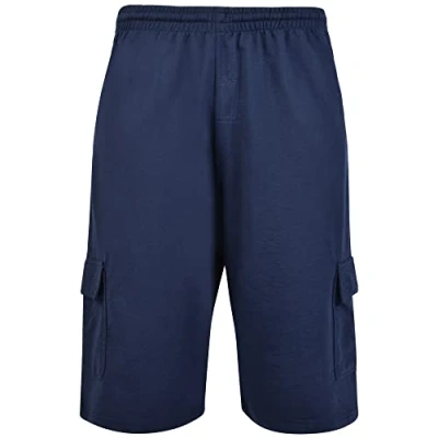 Image of KAM Lounge Cargo Shorts Combat Multi Pocket Lightweight Holiday Summer by Jeanbase Navy 8XL