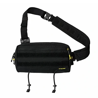 Image of NITECORE SLB03 Convertible Crossbody Sling Shoulder Bag Chest Waist Pack for Men Women with Patch, black, Lightweight