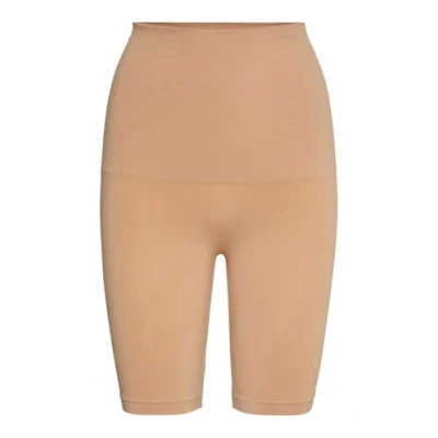 Image of VERO MODA Women&#039;s Vmjackie Seamless Shape Shorts Ga Noos Leggings, tan, XS/S