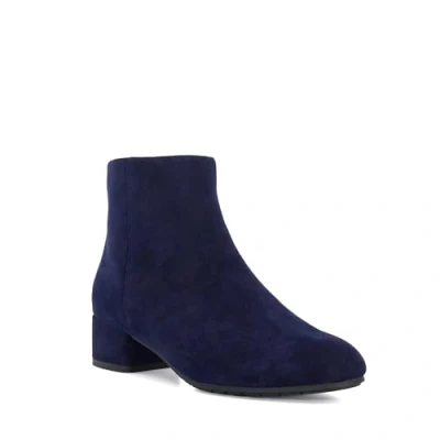 Image of Dune Ladies PIPPIE Wide Fit Ankle Boots Size UK 3 Block Heel Suede