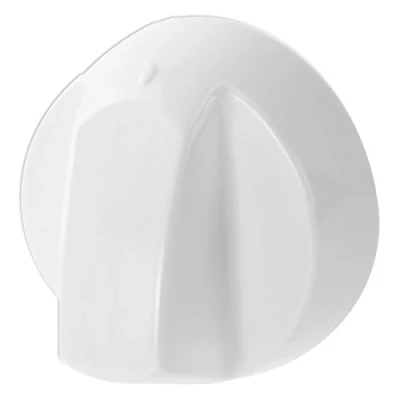 Image of Spares2go White Control Knob for Bush Oven Cooker &amp; Hob (+ 4 Adaptors)