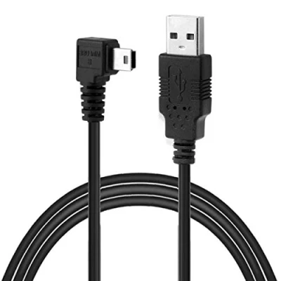 Image of chenyang Mini USB Cable 2.0 Male to 5 Pin 90 Degree Right Angled Charging Data Transfer Extension Black 3.0M