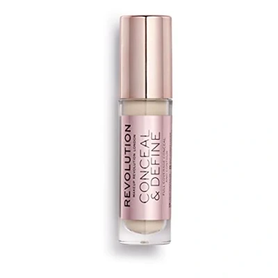 Image of Makeup Revolution Conceal &amp; Define Concealer, Lightweight, Longlasting, Full Coverage Face Makeup, C1, 4g