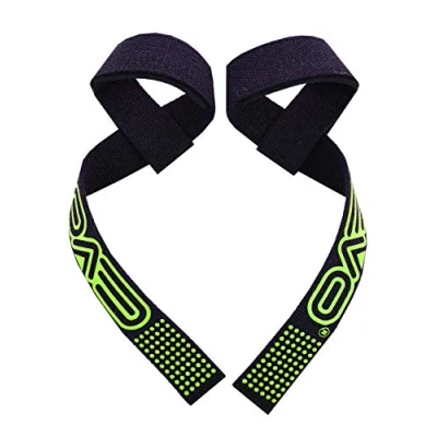 Image of EVO Fitness Weight Lifting Straps Gym Deadlifts Powerlifting Bodybuilding Non Slip Flex Gel Grips Padded Hand Bar Wrist Support Wraps Pair
