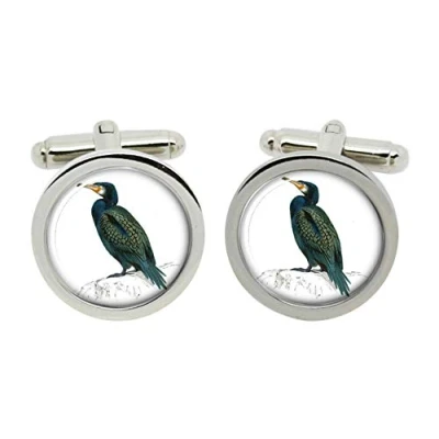 Image of Cormorant Cufflinks in Chrome Box