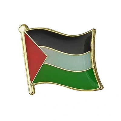 Image of Palestine Palestinian Flag Pin Badge Lapel Free National Enamel