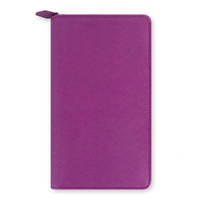 Image of Filofax Personal Compact Zip Saffiano organiser Raspberry