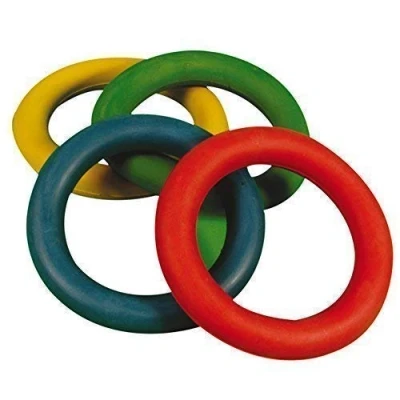 Image of School Clubs Home Sports Throwing Practice Ring Rubber Quoits 6 Each Colour
