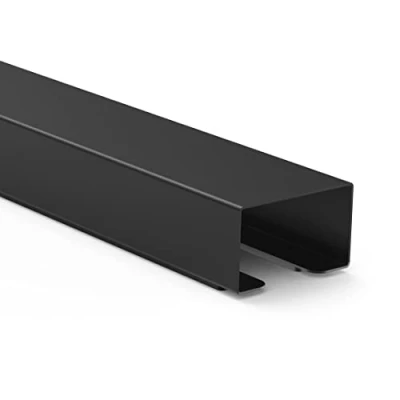 Image of Cable Duct Desk, Magnetic Strip for Easy Installation (Cable Cover 8 Cables, Tidy Management, Guide and Hide in One, Metal, 55 cm) Black