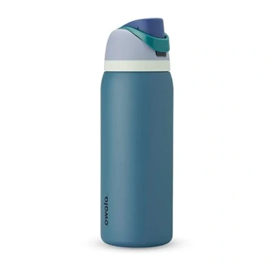 Image of Owala FreeSip Insulated Stainless Steel Water Bottle with Straw for Sports and Travel, Leak Proof, BPA Free, 950ml, Denim