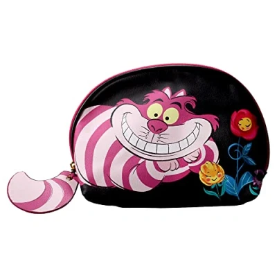 Image of Disney Half Moon Bay Alice in Wonderland Cheshire Cat Cosmetic Bag Makeup Portable Travel
