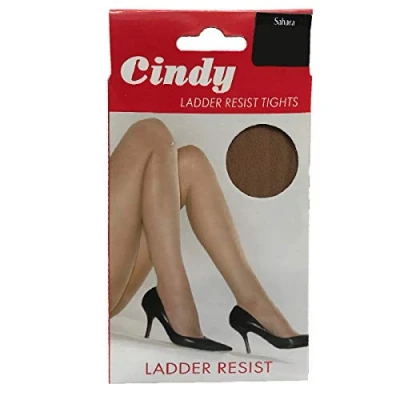 Image of Cindy LARGE 20 Denier Ladder Resist Ladies Tights Sahara 3 Pair