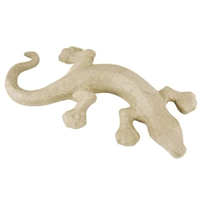 Image of Décopatch Ref SA117O Salamander Papier Maché Object to Decorate 31 x 16.5 4.5cm with Papers &amp; PaperPatch Glue, Glitter, Paints, Salamnder