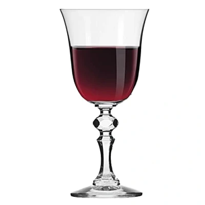 Image of Krosno Small Red Wine Glasses Set of 6 220 ML Krista Collection Tasting White Crystal Glass Perfect for Home, Restaurants and Parties Dishwasher Safe