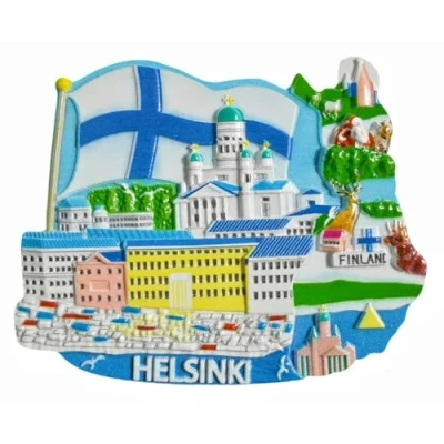 Image of Helsinki Finland 3D Fridge Magnet Travel Souvenir Gift Collection,Home &amp; kitchen Decoration Magnetic Sticker Refrigerator