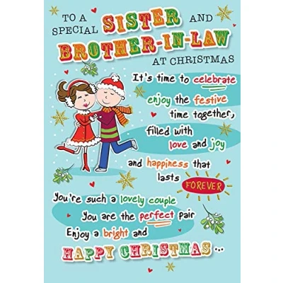 Image of Christmas Card Sister &amp; Brother in Law 9 x 6 inches Regal Publishing