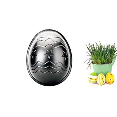 Image of IBILI Cake Mould Moka Easter Egg Shaped 26x21x8,3 cm, rolled steel plate, Black, 26 x 21 8.3 cm