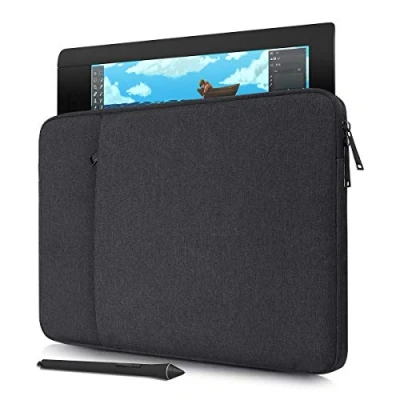 Image of Portable Drawing Tablet Sleeve Carrying Case for HUION KAMVAS 13/KAMVAS 12/ Inspiroy 2 Large, GAOMON PD1161,Huion H610 Pro/ HS610/ H950P, XP Pen Deco 01 V2/Artist12 Pro, Black